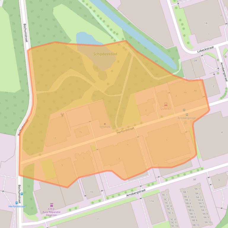 Kaart van postcodegebied 7418EX.