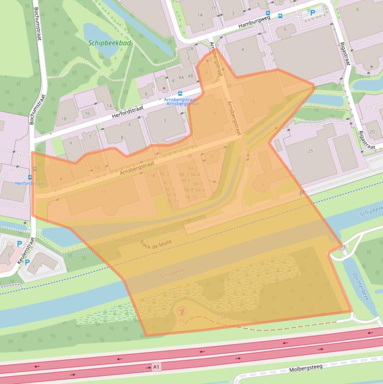 Kaart van postcodegebied 7418EZ.