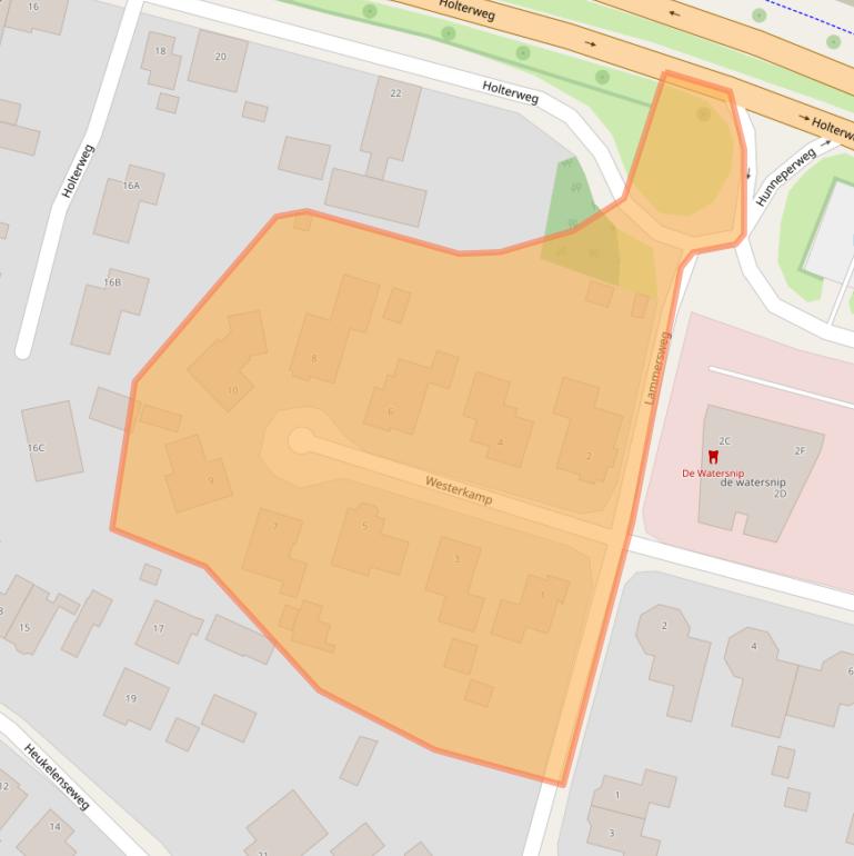 Kaart van postcodegebied 7418GD.