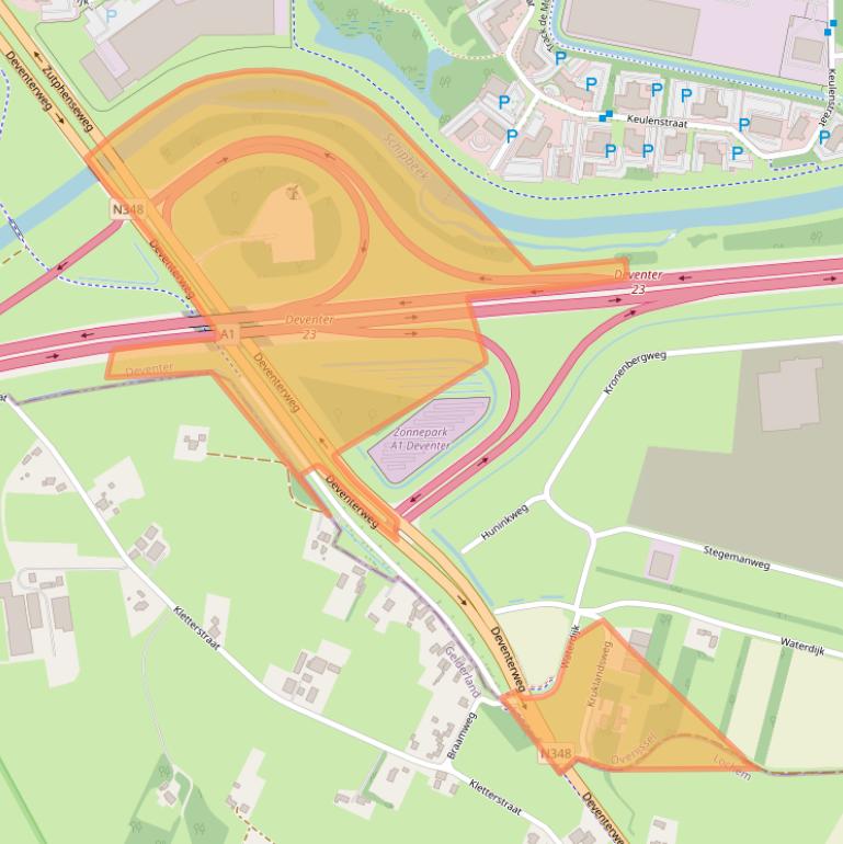 Kaart van postcodegebied 7418HA.