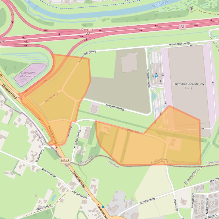 Kaart van postcodegebied 7418HB.