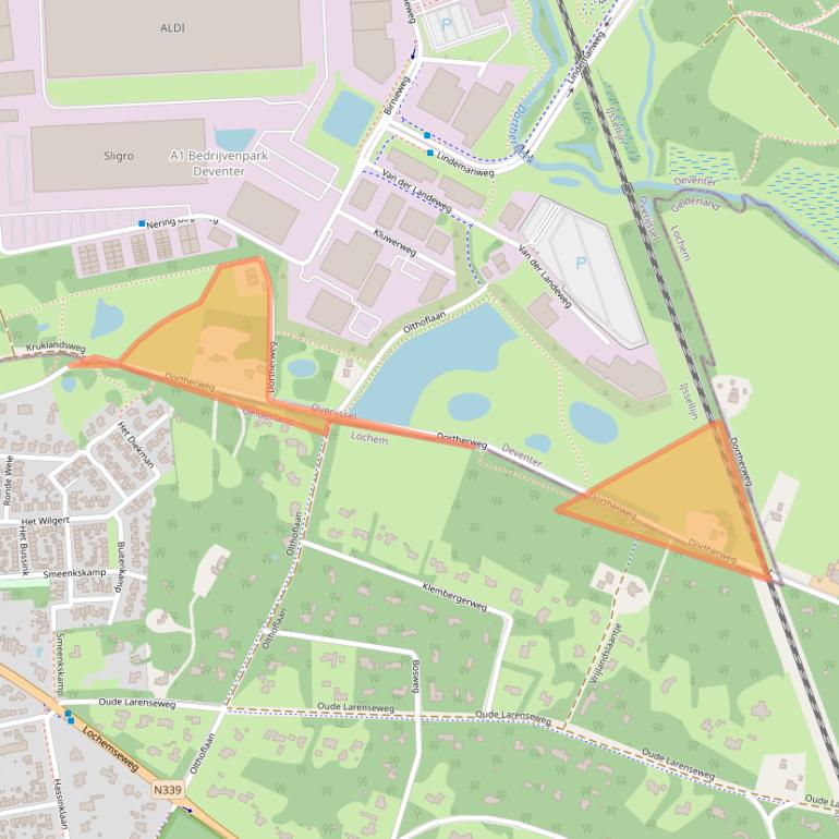 Kaart van postcodegebied 7418HC.