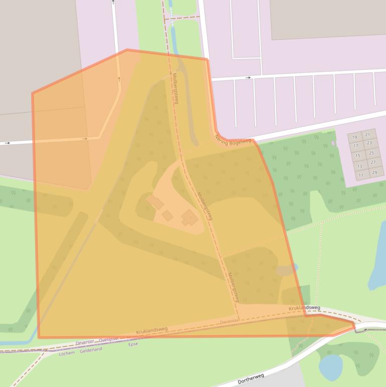 Kaart van postcodegebied 7418HD.