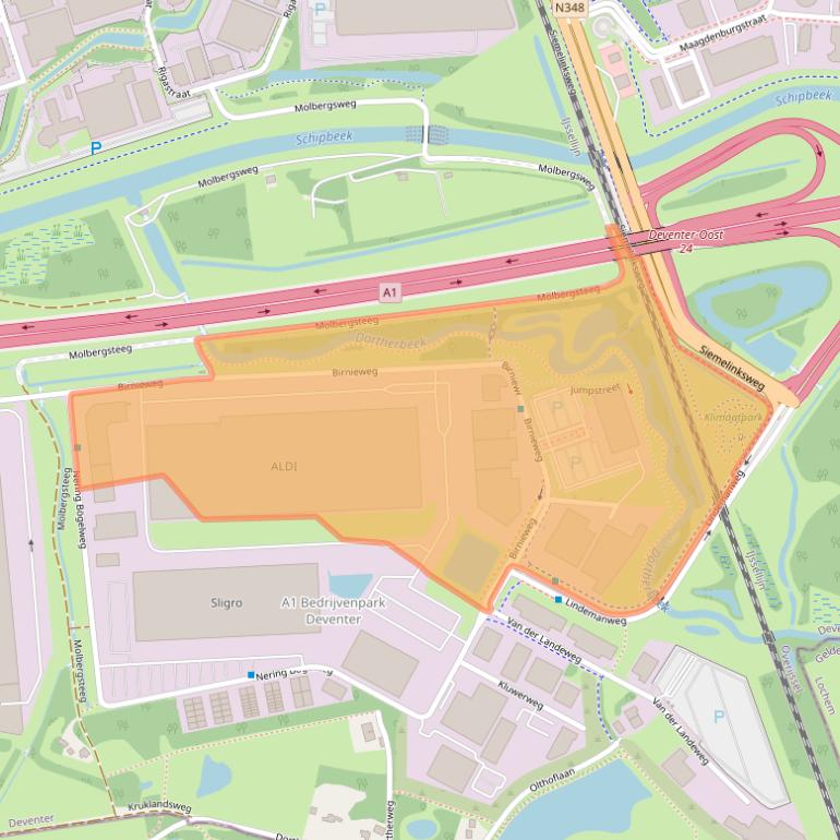 Kaart van postcodegebied 7418HH.