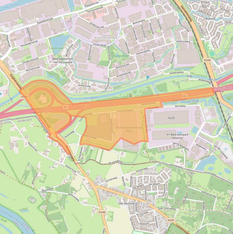 Kaart van postcodegebied 7418HL.