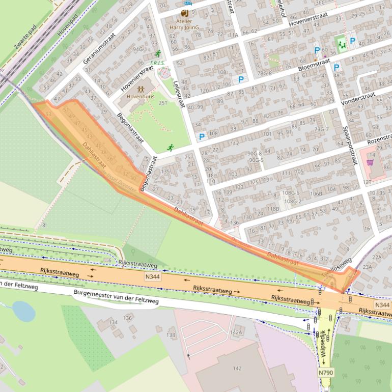 Kaart van postcodegebied 7419AN.