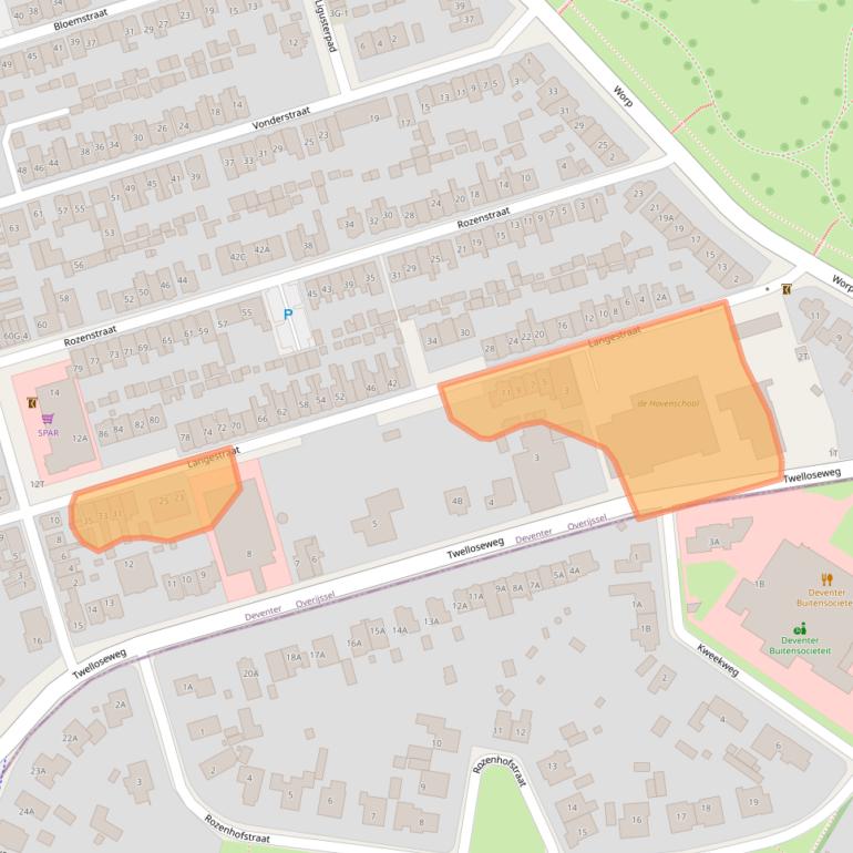 Kaart van postcodegebied 7419AP.