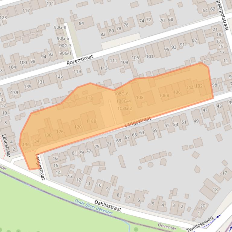 Kaart van postcodegebied 7419AW.