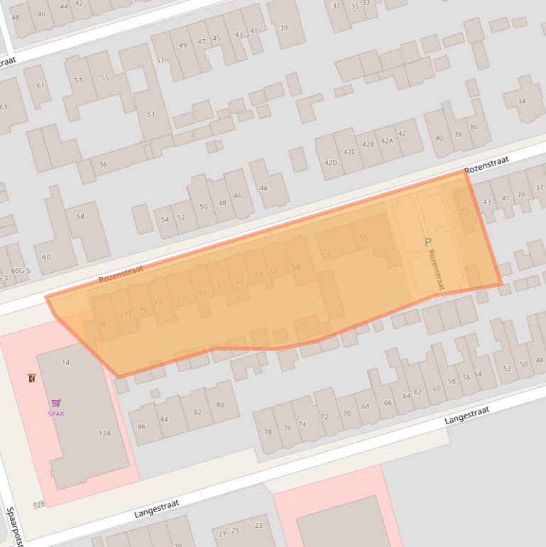 Kaart van postcodegebied 7419BB.