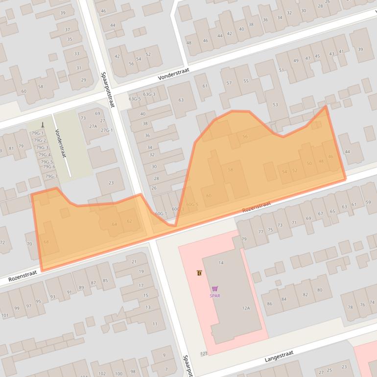 Kaart van postcodegebied 7419BG.