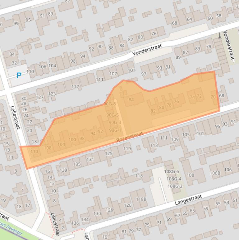 Kaart van postcodegebied 7419BH.