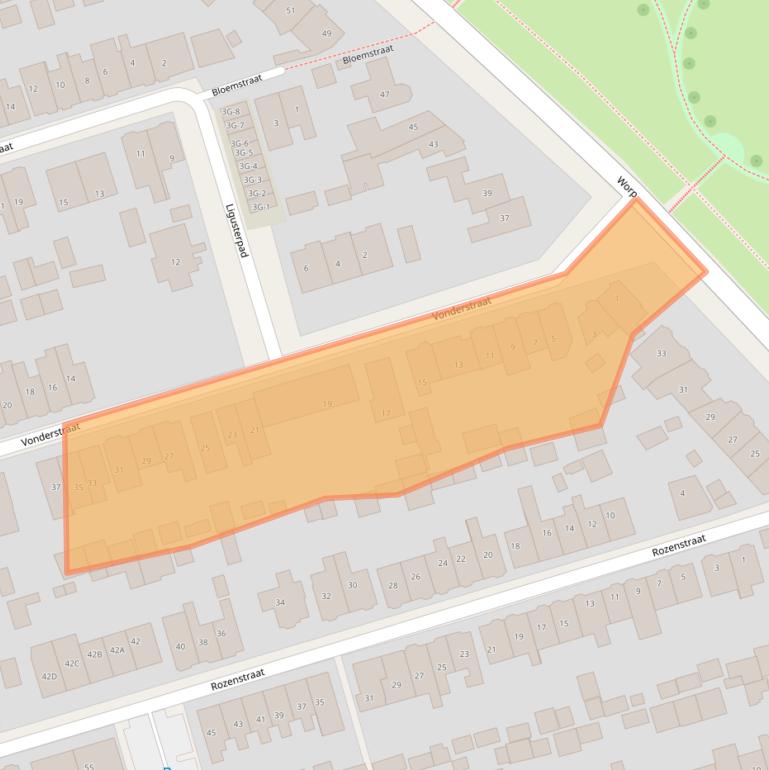 Kaart van postcodegebied 7419BK.