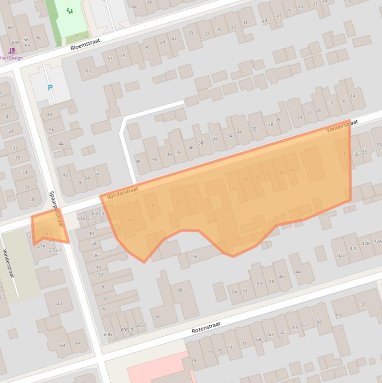 Kaart van postcodegebied 7419BL.
