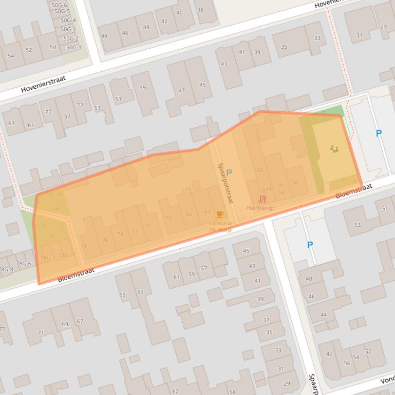 Kaart van postcodegebied 7419BX.