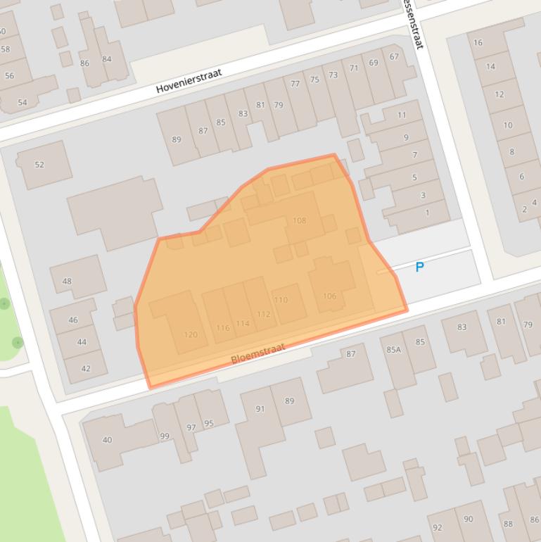 Kaart van postcodegebied 7419BZ.