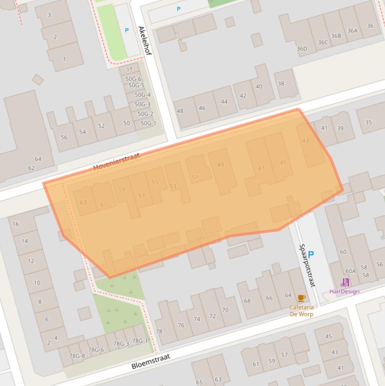 Kaart van postcodegebied 7419CB.