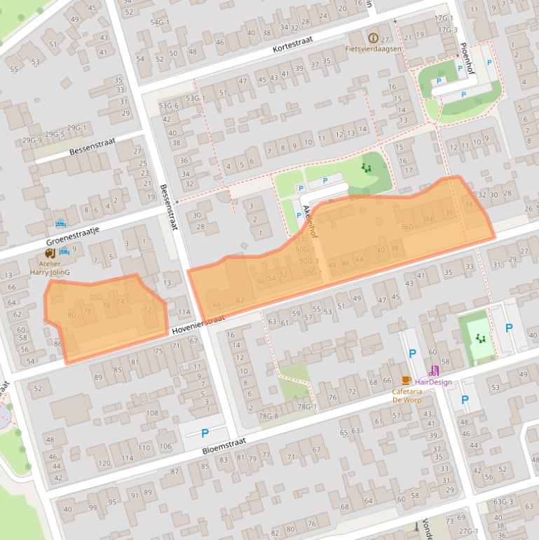 Kaart van postcodegebied 7419CE.