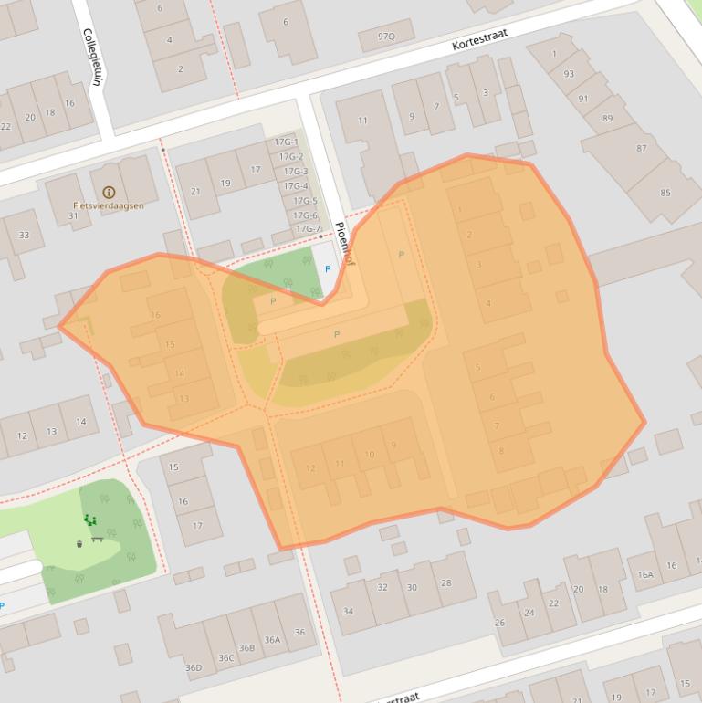 Kaart van postcodegebied 7419CJ.