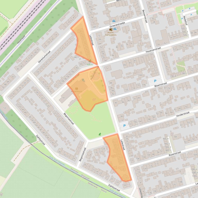 Kaart van postcodegebied 7419CT.