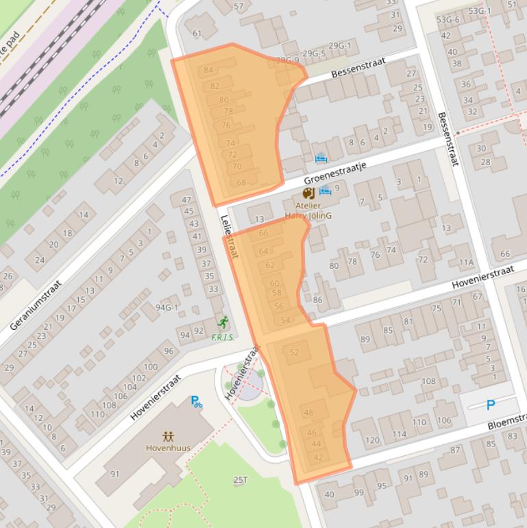 Kaart van postcodegebied 7419CW.