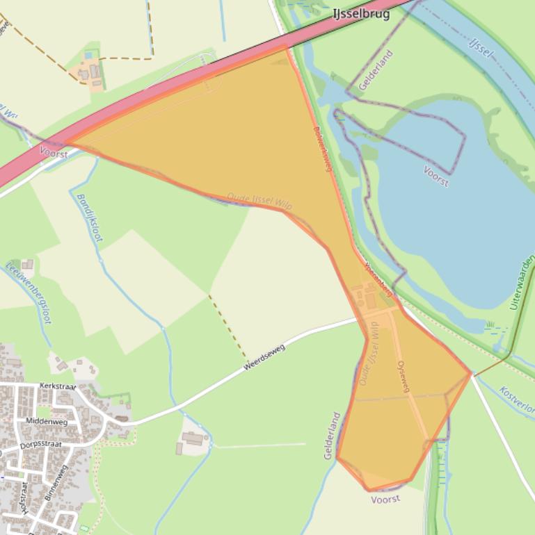 Kaart van postcodegebied 7419PC.