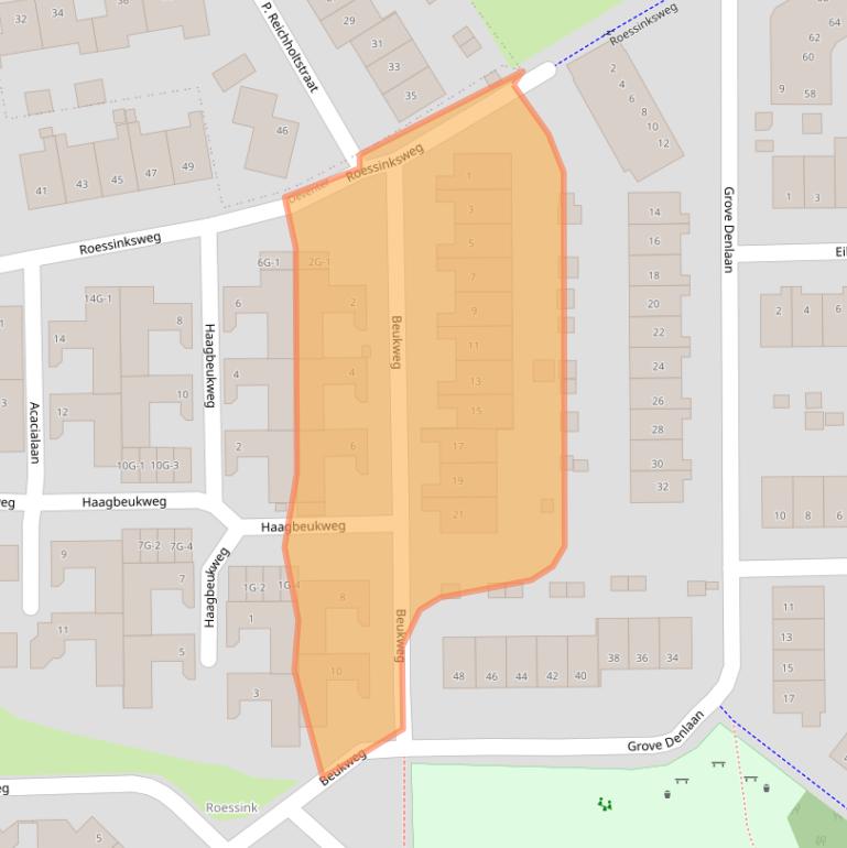 Kaart van postcodegebied 7421AA.