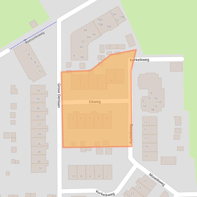 Kaart van postcodegebied 7421AC.