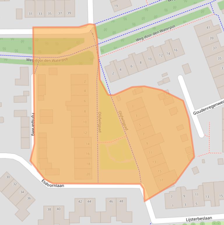 Kaart van postcodegebied 7421AN.