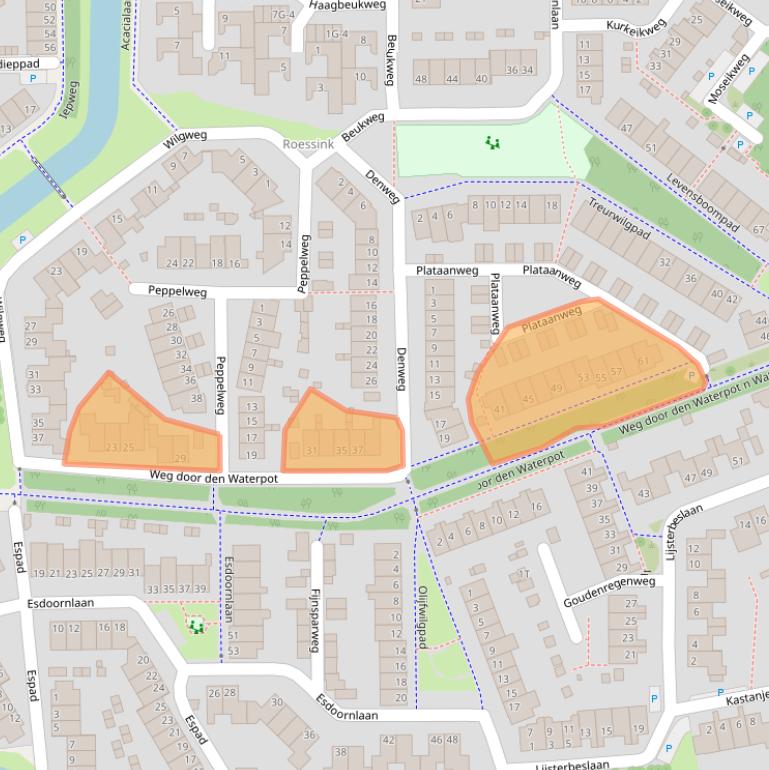 Kaart van postcodegebied 7421AP.