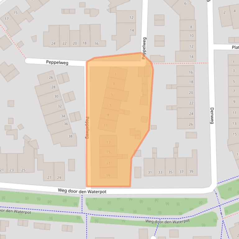 Kaart van postcodegebied 7421AV.