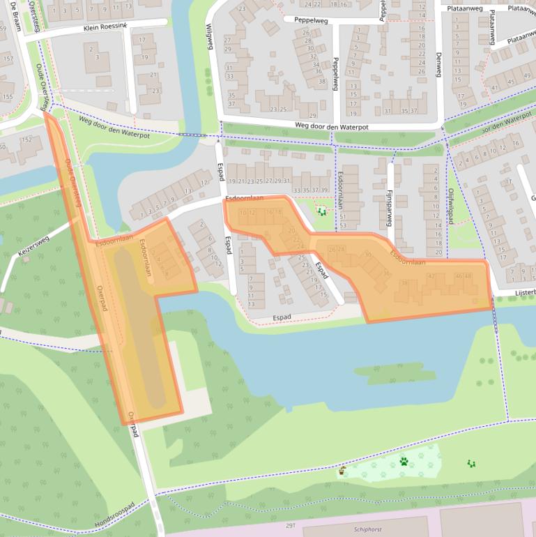 Kaart van postcodegebied 7421AX.