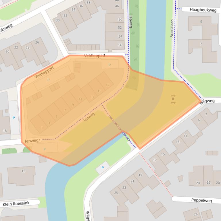 Kaart van postcodegebied 7421BA.