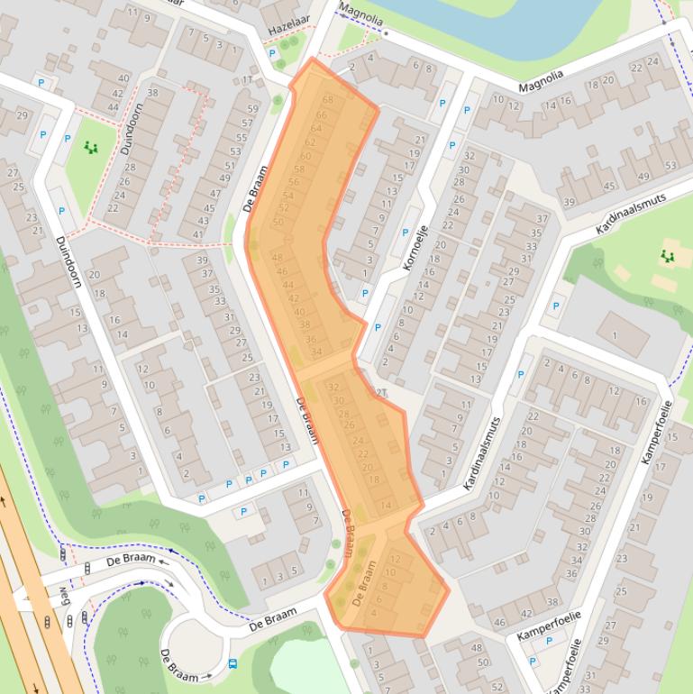 Kaart van postcodegebied 7421CA.