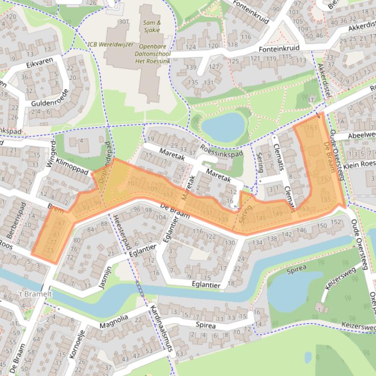 Kaart van postcodegebied 7421CD.