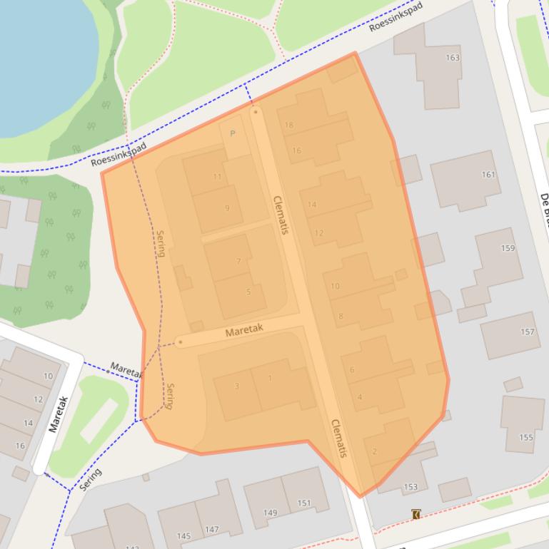 Kaart van postcodegebied 7421CE.