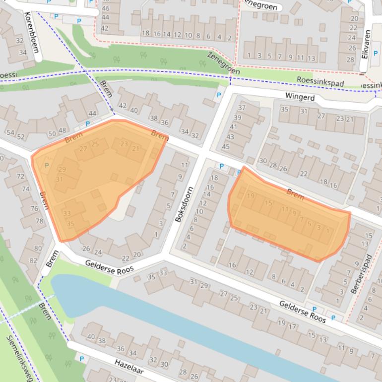 Kaart van postcodegebied 7421CJ.