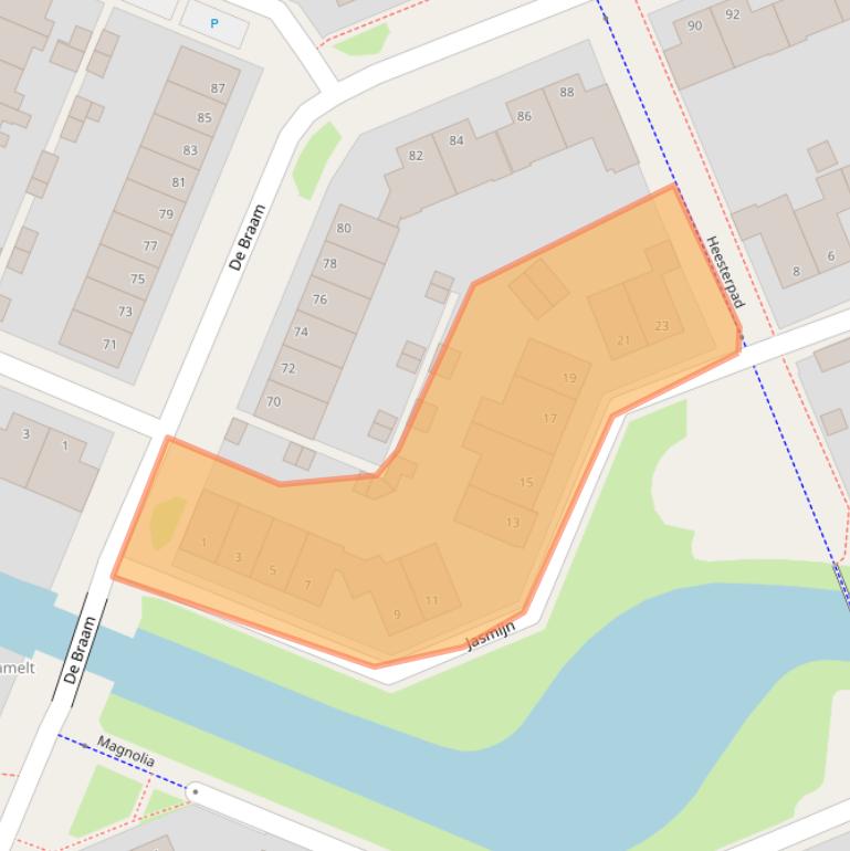 Kaart van postcodegebied 7421CR.