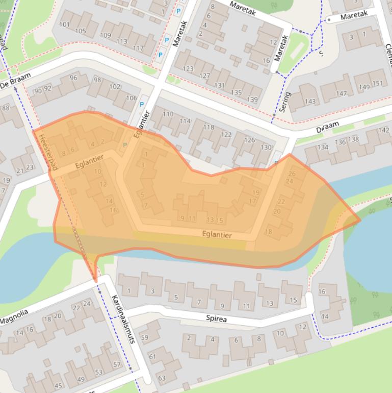 Kaart van postcodegebied 7421CS.