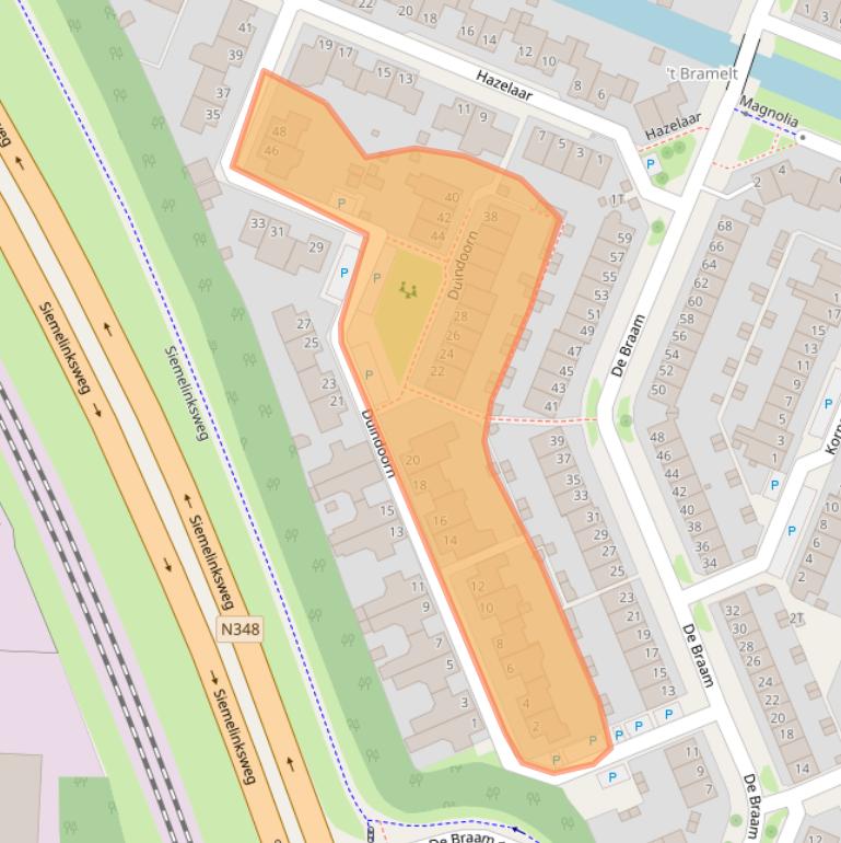 Kaart van postcodegebied 7421DC.