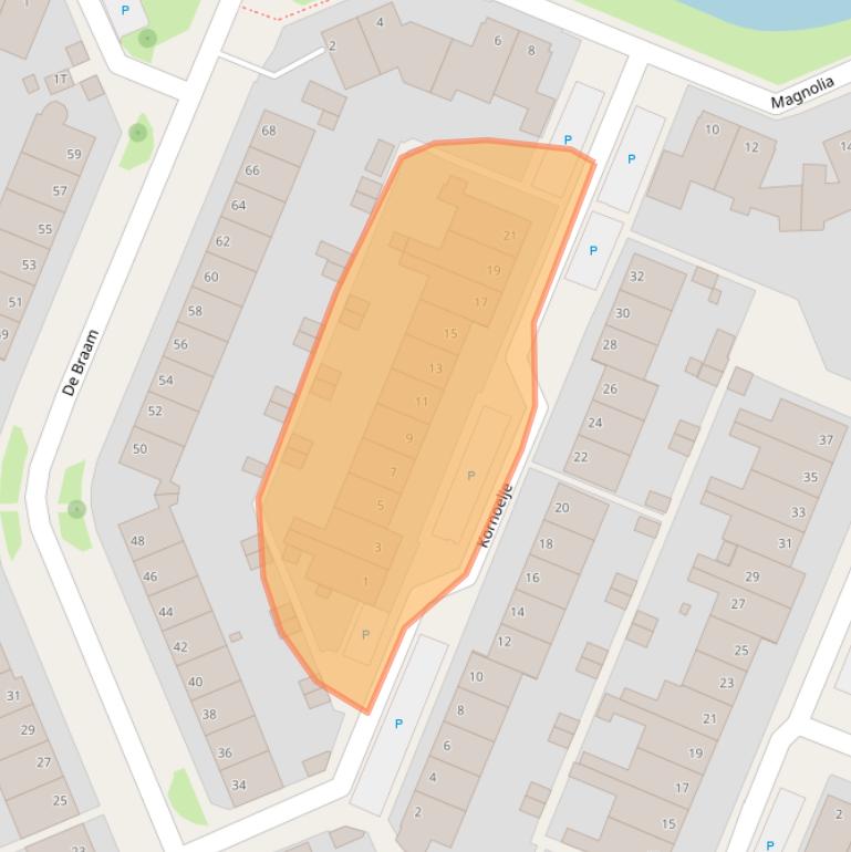 Kaart van postcodegebied 7421DG.