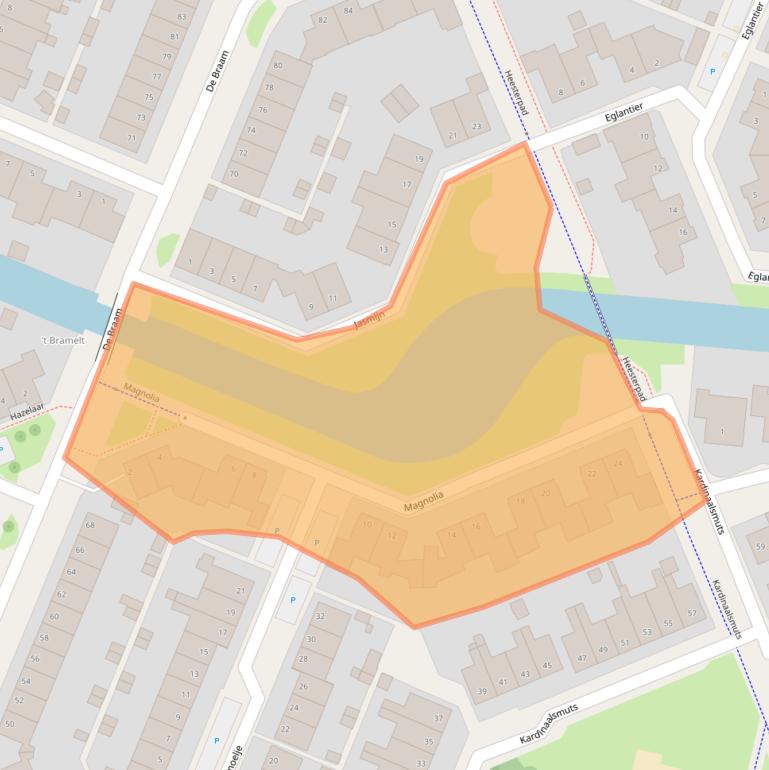 Kaart van postcodegebied 7421DH.