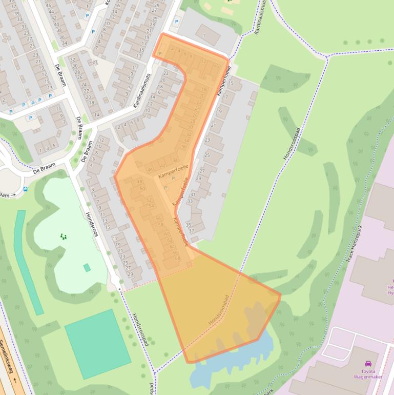 Kaart van postcodegebied 7421DN.