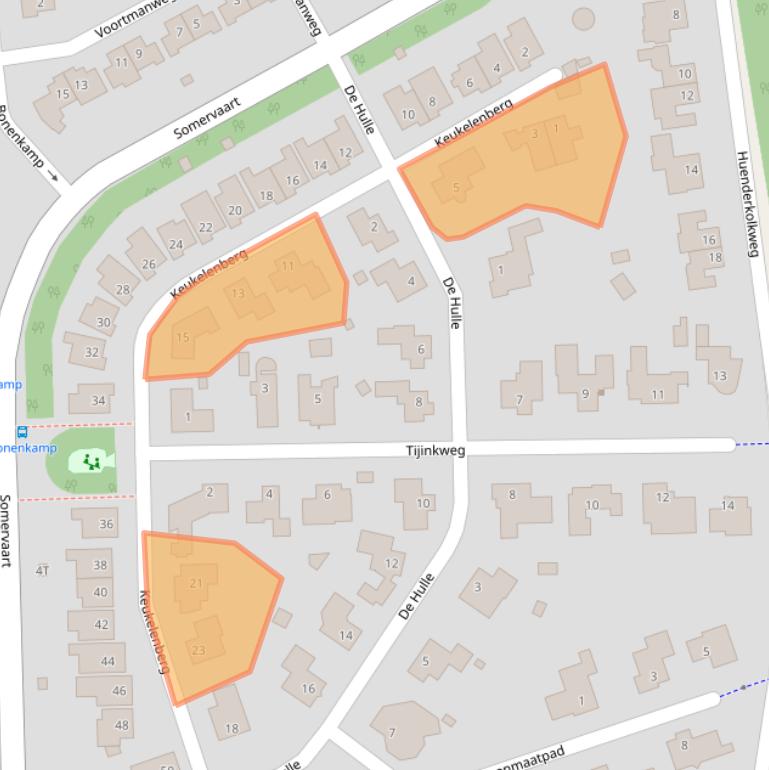 Kaart van postcodegebied 7421EB.