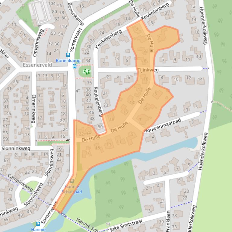 Kaart van postcodegebied 7421EC.