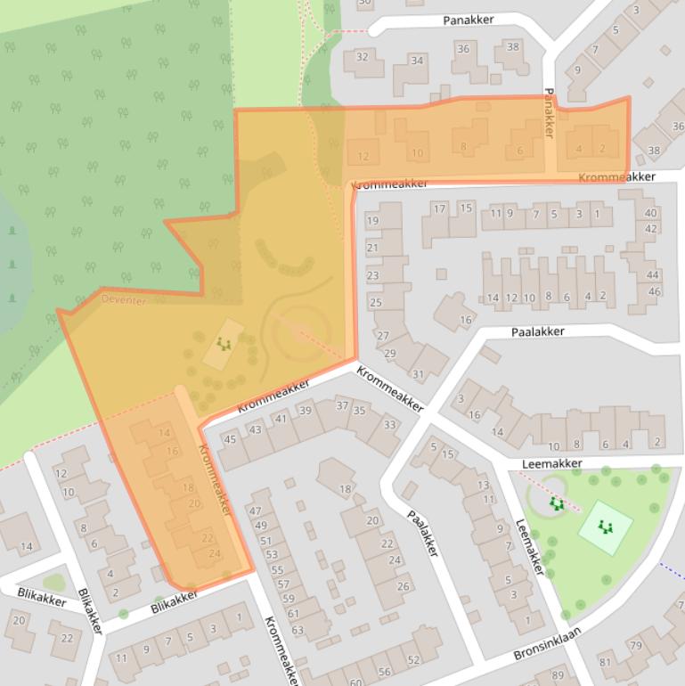 Kaart van postcodegebied 7421GG.