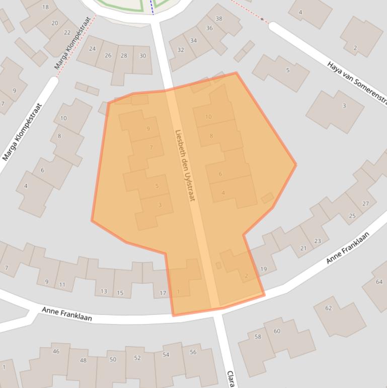 Kaart van postcodegebied 7421HB.