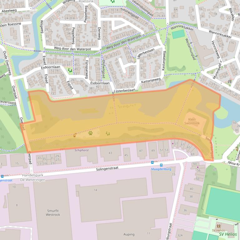 Kaart van postcodegebied 7421HZ.
