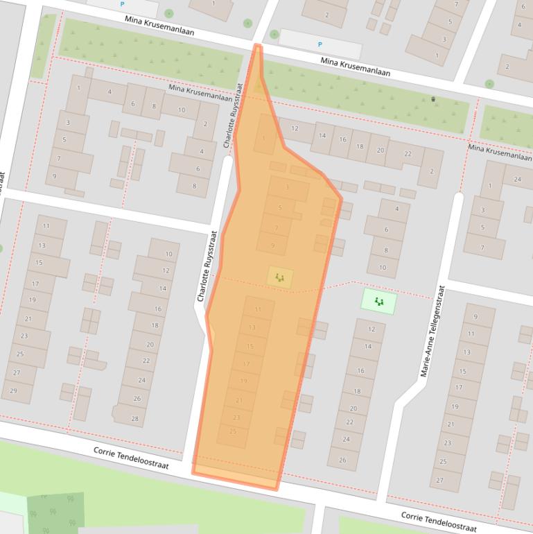 Kaart van postcodegebied 7421LP.