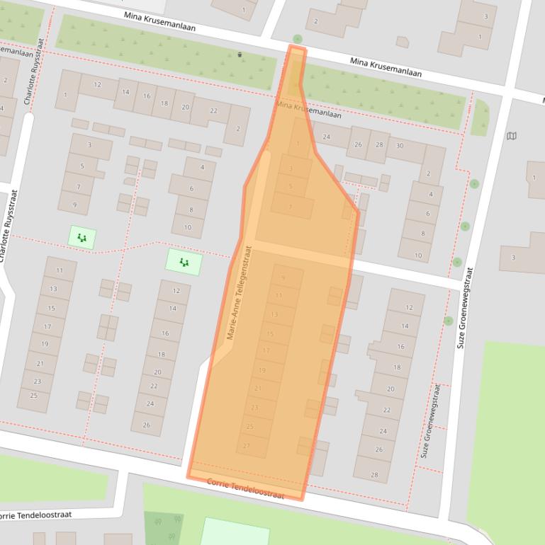 Kaart van postcodegebied 7421LS.