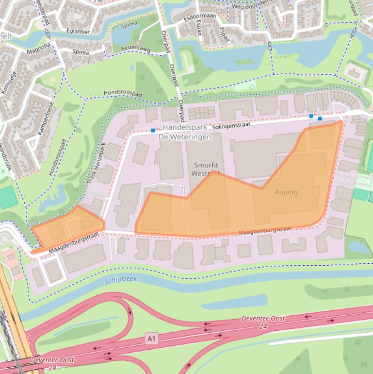 Kaart van postcodegebied 7421ZA.